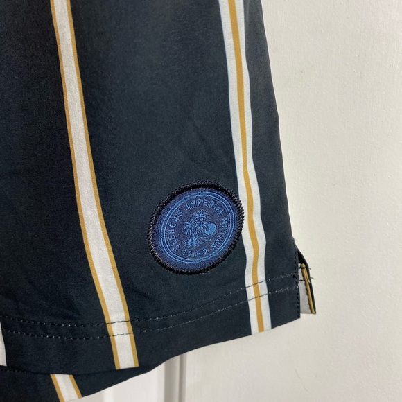 NWT Imperial Motion Tub Seeker Volley Navy Stripe Elastic Waist Shorts - Picture 8 of 10